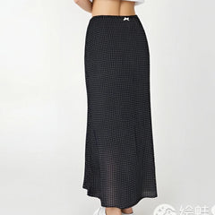 Black polka dot skirt 