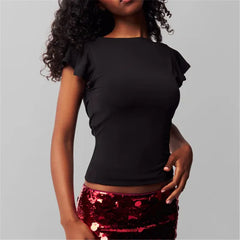 Ruffle Boat Neck Top