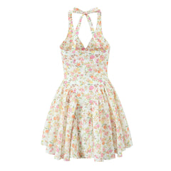 Floral Halter Mini Dress - Free From Label