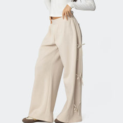 Side Bow Wide Leg Trousers