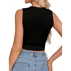 USA Knit Crop Vest