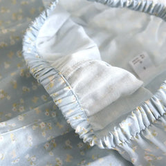 Cotton O-neck Long-sleeved Printed Button Shirt And Pants Pajama Set