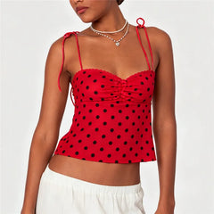 Sweetheart Neck Tie Shoulder Cami Top