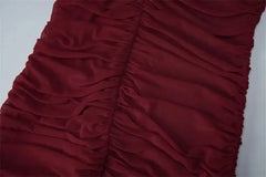Mesh Sleeveless Ruched Maxi Dress