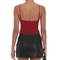 Burgundy Rose Halter Top