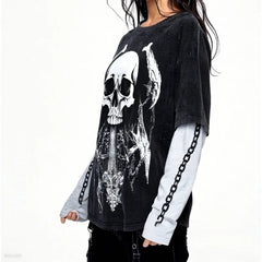 Grunge Gothic Long Sleeve Tee