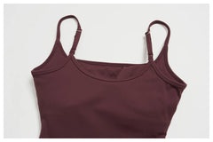 Solid Cami Removable Pads Top And Wide Leg Cropped Pants Set