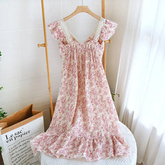Floral Print Sleeveless Nightgown