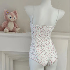 White Floral Cami Onesie Pajama