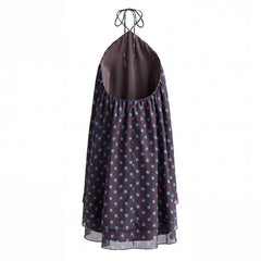 Halter Tie Flowy A-line Mini Dress
