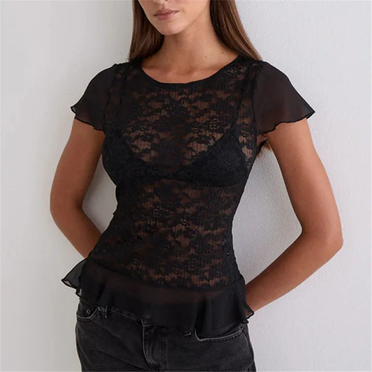 Lace Sheer T-Shirt