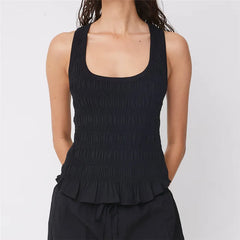 U-Neck Smocked Tank Top