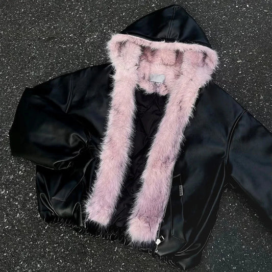 Fuax Fur Hooded Parkas