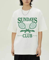 Sundays Club Cotton O-neck Casual Summer Woman Tshirts 