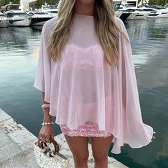 Sheer Chiffon Shawl Wrap Cover-up