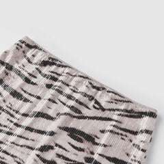 Zebra Striped Sequin Mini Skirt