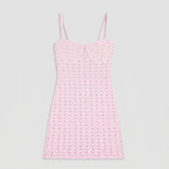 Pointelle Knit Cami Mini Dress