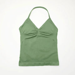 Halter Seamless Tank With Removable Pads
