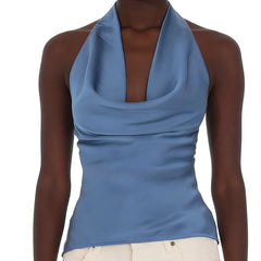 Satin Halter Tank Top