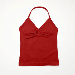 Halter Seamless Tank With Removable Pads