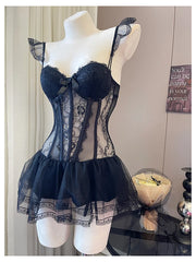 Lace Fishbone Corset Lace Nightwear