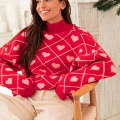 Heart Pattern Sweater