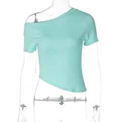 Solid Off-Shoulder T-Shirt