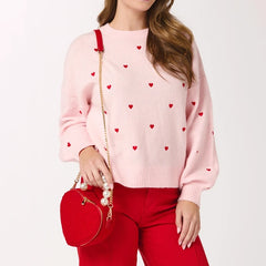 Heart Embroidery Sweater