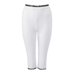 Lace Trim Capri Leggings