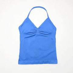 Halter Seamless Tank With Removable Pads