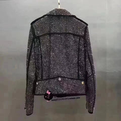 Rhinestone Moto Jacket