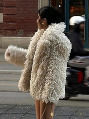 Faux Fur Fringe Coat - Free From Label