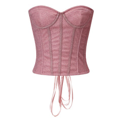 Sequin Strapless Corset Top