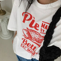 Vintage Pie Printed Graphic Cute Food Unisex T Shirt