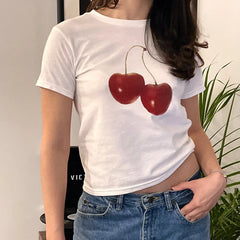 Cherry Print Graphic Tee - Free From Label