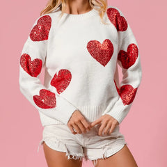 Sequin Heart Sweater