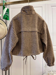 Houndstooth Cropped Jacket