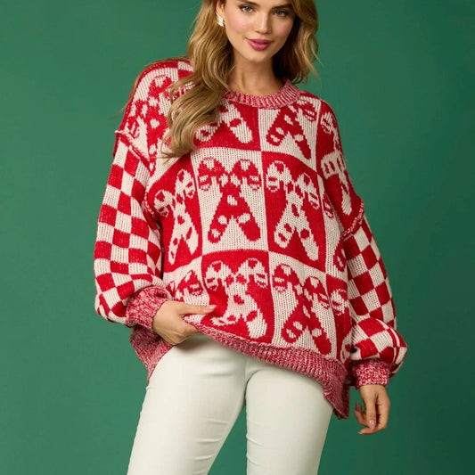 Halloween/Christmas Print Sweater
