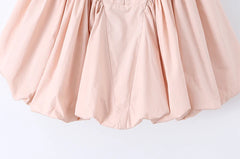 Pink Corset Bubble Hem Mini Dress