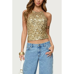 Gold Sequin Vest