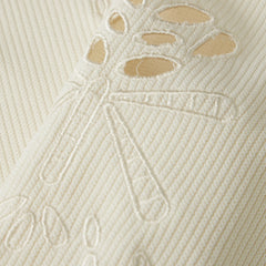 Hollow Out Eyelet Embroidery Pullover