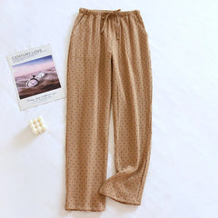 Cotton Heart Dotted Printed Drawstring Trousers