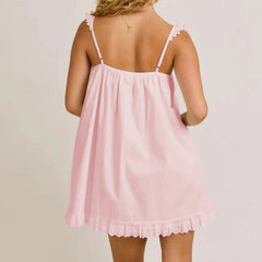 Bow Front Ruffled Trim Mini Dress