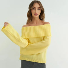 Off Shoulder Knit Sweater