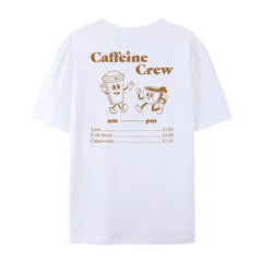 Caffeine Retro Cartoon Graphic Tees