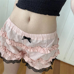 Lace Ruffle Bloomers Shorts