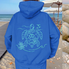 Turtle Embroidered Hoddie