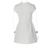 Short Sleeve O-Neck Suit Mini Dress