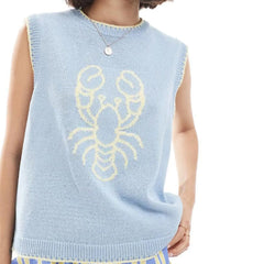 Jacquard Knitted Sleeveless Vest
