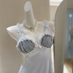 Lace Pachwork Babydoll Mini Nightdress